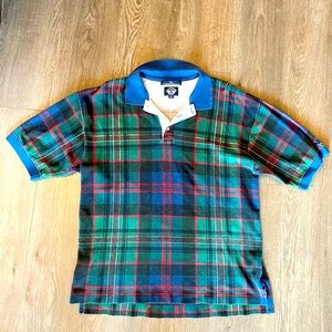 Men’s dockers Plaid and Jean Polo XL color block